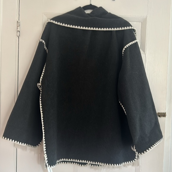 Toteme draped fringed wool blend jacket - Picture 7 of 7